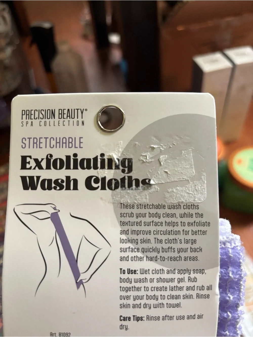 Exfoliating bath cloth 2